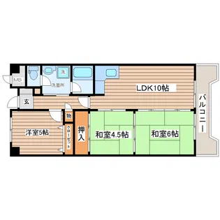 グランドール広瀬【3階】の間取り