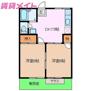 エミーハイツ II【1階】の間取り