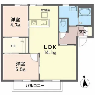 サンヴィオラ浜西【2階】の間取り