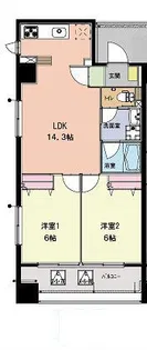 グレイスコート練馬【6階】の間取り
