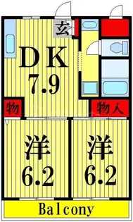 ベルメール西新井I【3階】の間取り