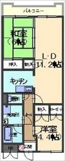 ダイアパレス北安江【5階】の間取り