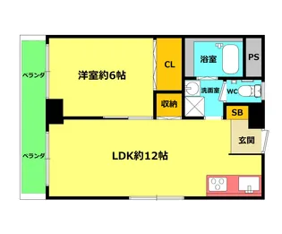 アクロポリス有馬【6階】の間取り
