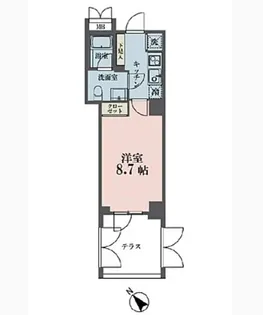 メゾンビスタ渋谷宇田川【1階】の間取り