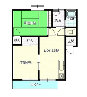 ハイツ高幸【2階】の間取り