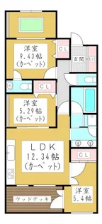 ラシーヌ・ド・ラブーレ【2階】の間取り