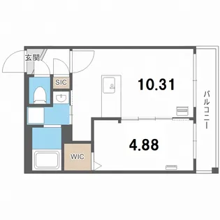 べラルーチェ新札幌【3階】の間取り