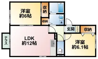 千葉県茂原市長尾【アパート】の間取り