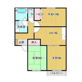 ヴィラソレイユ陵南II-A【2階】の間取り