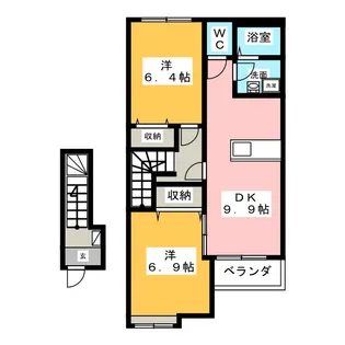 グランフィールド【2階】の間取り