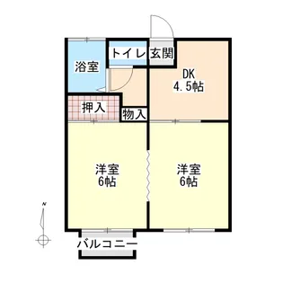 サンハイツワタナベ【1階】の間取り