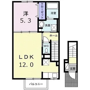 広島県広島市安芸区瀬野5【アパート】の間取り