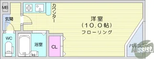 プランドビル八幡2【2階】の間取り