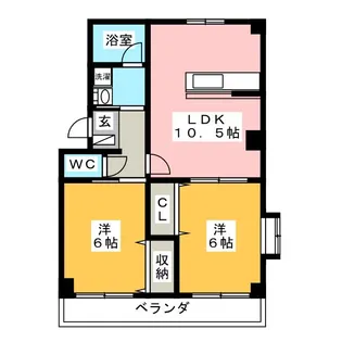 ピュアエクセレンス【2階】の間取り