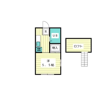 ハイツ極楽II【1階】の間取り