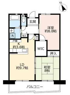 UR浜甲子園さくら街【13階】の間取り