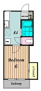 マンションワイズI【2階】の間取り