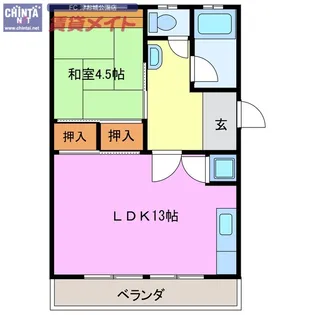 新町ハイツ【2階】の間取り