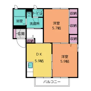 WOOD・RAM【2階】の間取り
