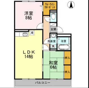 バティール西小森野A棟【3階】の間取り