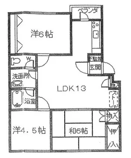 アーバンホームズ第五奥野【1階】の間取り