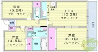 グランドール泉中央2【1階】の間取り