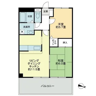 シーズン柞田【2階】の間取り