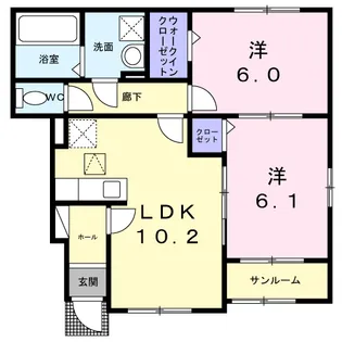 広島県廿日市市佐方【アパート】の間取り