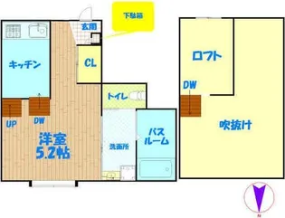 愛知県名古屋市昭和区南分町6【アパート】の間取り