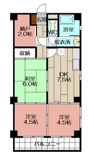 プランドール西小倉駅前【4階】の間取り