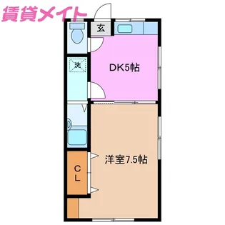 ハイツ今北【2階】の間取り