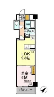Hill Flat Osaki ヒルフラット大崎【5階】の間取り
