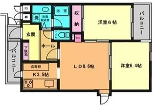 神奈川県横浜市南区永田北2【マンション】の間取り