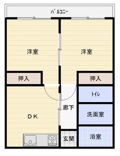 愛知県西尾市平坂町坂下【アパート】の間取り