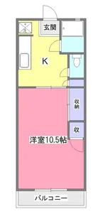 1Kの間取り画像