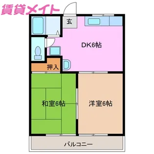 フォーブルやまびこ【1階】の間取り