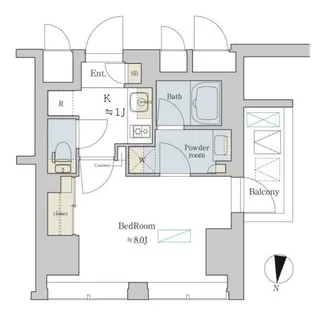 Brillia ist 渋谷本町【6階】の間取り