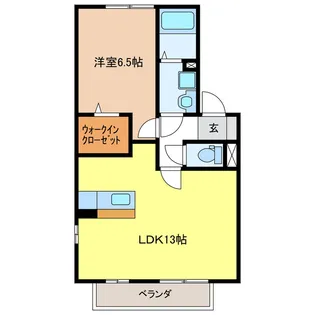 岐阜県岐阜市下奈良2【アパート】の間取り