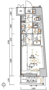 LUMEED中野坂上【6階】の間取り