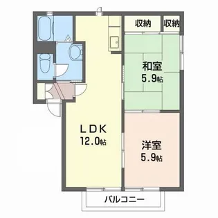 グランデール C棟【2階】の間取り