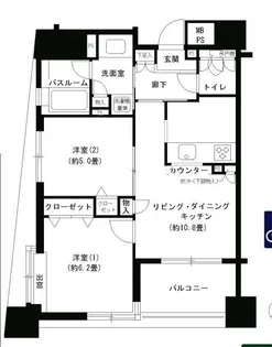 パークキューブ市ヶ谷【11階】の間取り