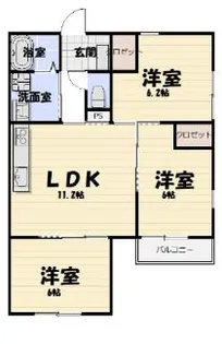 3LDKの間取り画像
