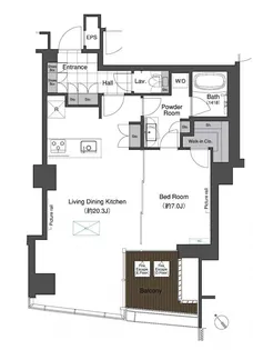 東京都港区海岸1【マンション】の間取り