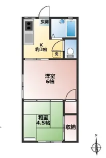 東京都中野区松が丘2【アパート】の間取り