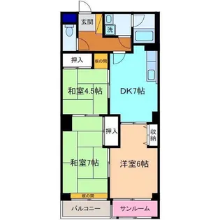 サンシャイン赤坂【1階】の間取り