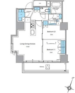 東京都目黒区青葉台4【マンション】の間取り
