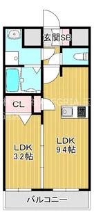大阪府大阪市城東区東中浜9【マンション】の間取り