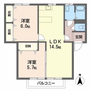 フレグランスピュアII【2階】の間取り