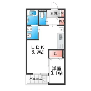 グローハイツ喜連サウス【1階】の間取り