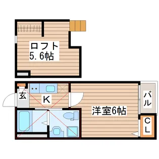 ブエナビスタ長町【2階】の間取り